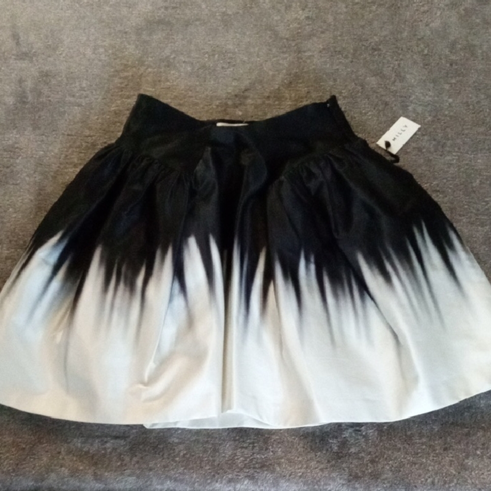 Milly Karina Dégradé Ombre Silk Pouf Skirt